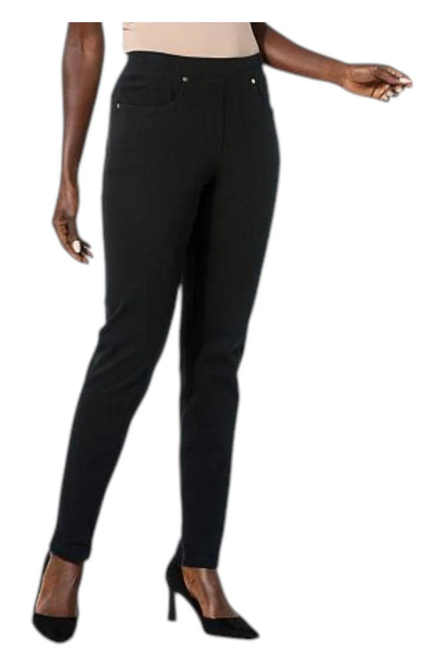 Antthony Women's Galaxy Knit Denim Jegging Black - Regular